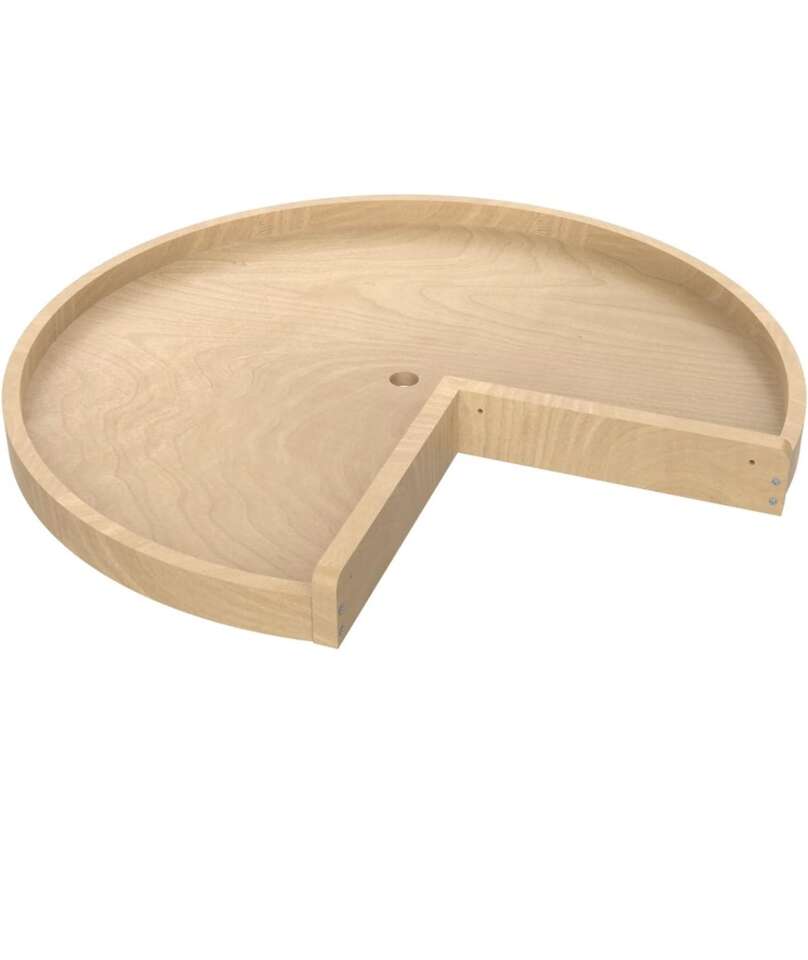 Wood Pie Cut Lazy Susan Shelf for Corner Base