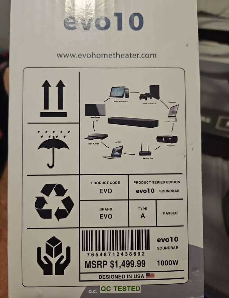 Brand New Evo Home Theater Soundbar –