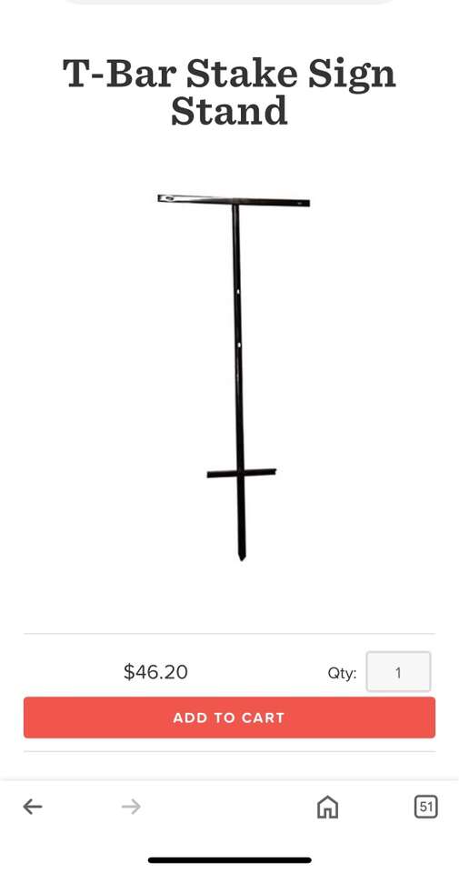 New T-Bar Stake sign stands