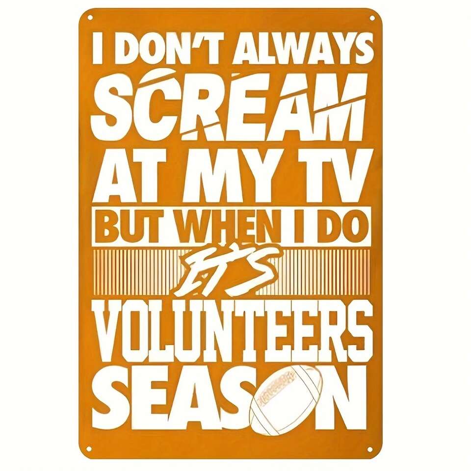 Vintage Football Tin Sign – Humorous Quote