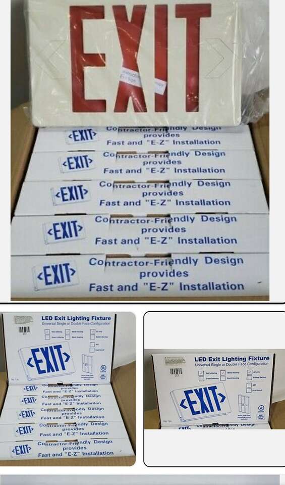 4-Pack Emergency Exit Lighting Fixtures