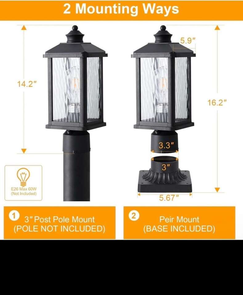 New Dusk to Dawn Post Light