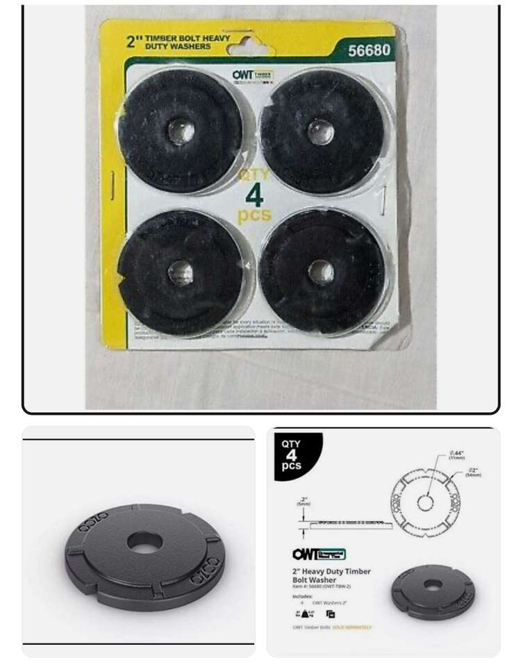 Lot of (2)x 8 pack OWT Timber 2” Timber Bolt