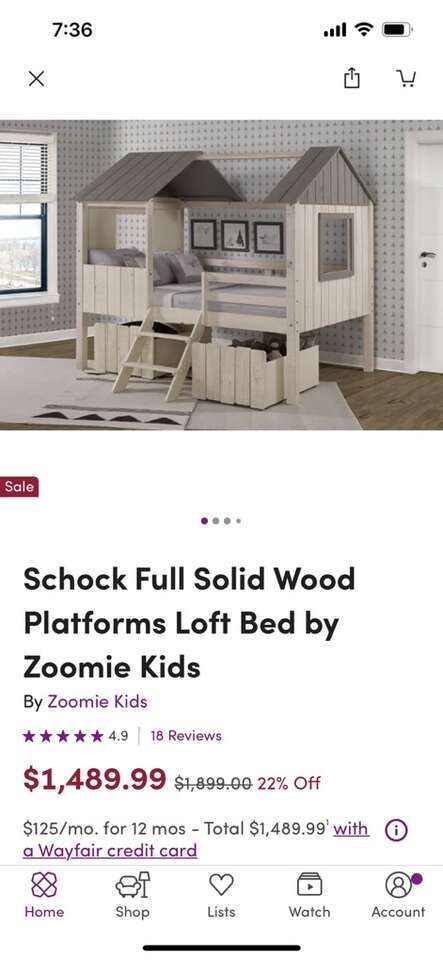 Schock Full House Loft Wood Bed