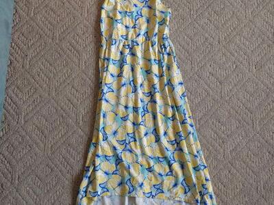 Cute Youth Girls Yellow Butterfly Dress 14/16