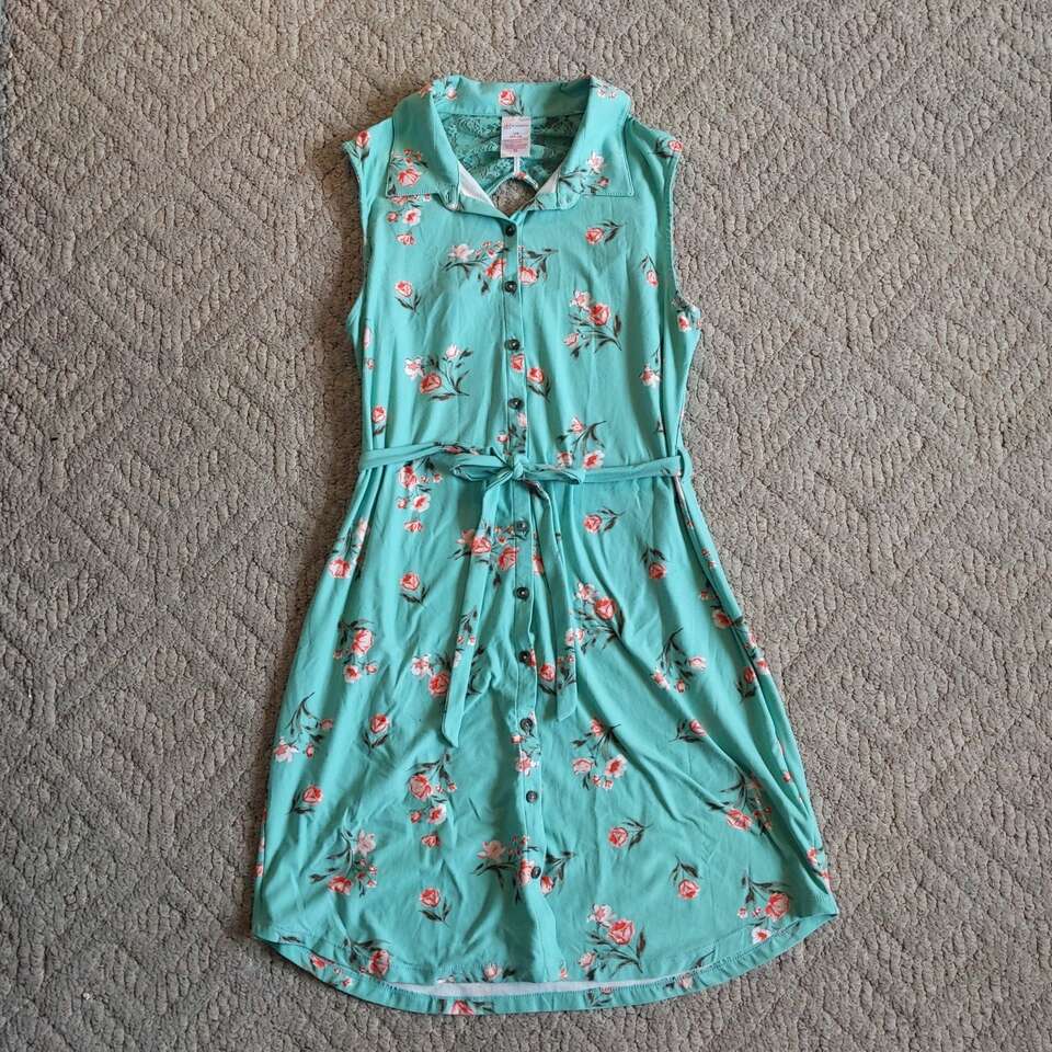 Cute Girls Junior Mint Dress L (11-13)
