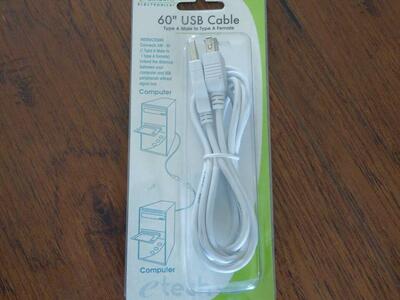 60" USB Cable type A male to type A female