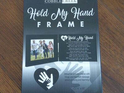 Cute black picture frame with poem for kids