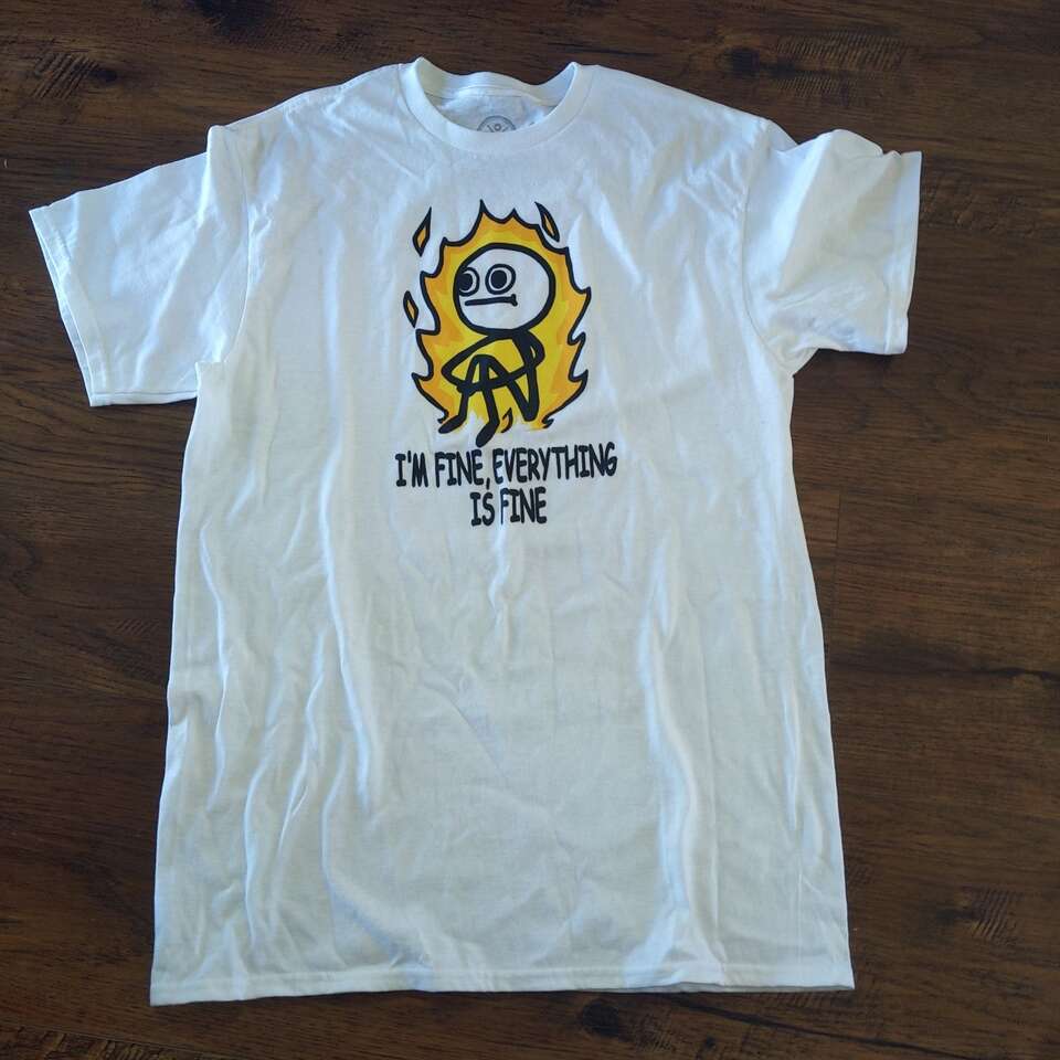 Men's, I'm Fine, Shirt White size Medium