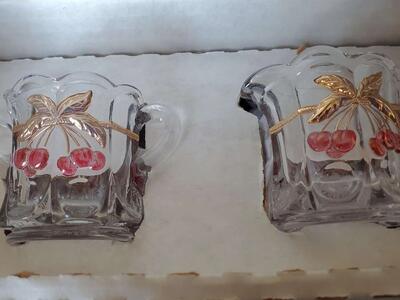 Creamer & Sugar - Cherry & Cable Pattern Mosser