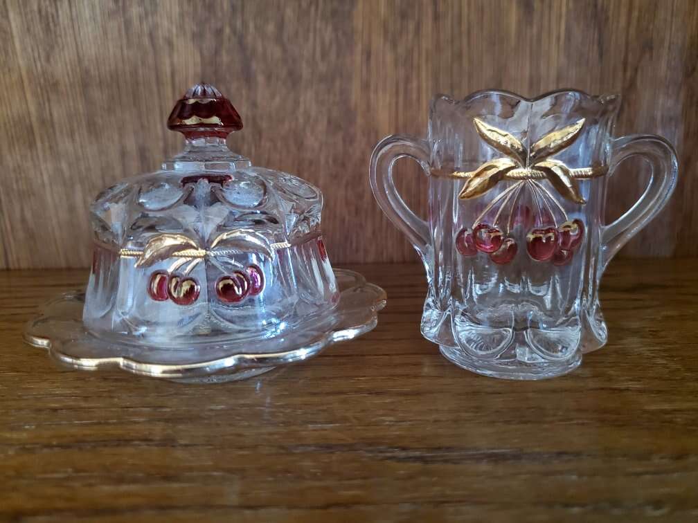 Antique 1890s EAPG Northwood Cherry & Cable Clear