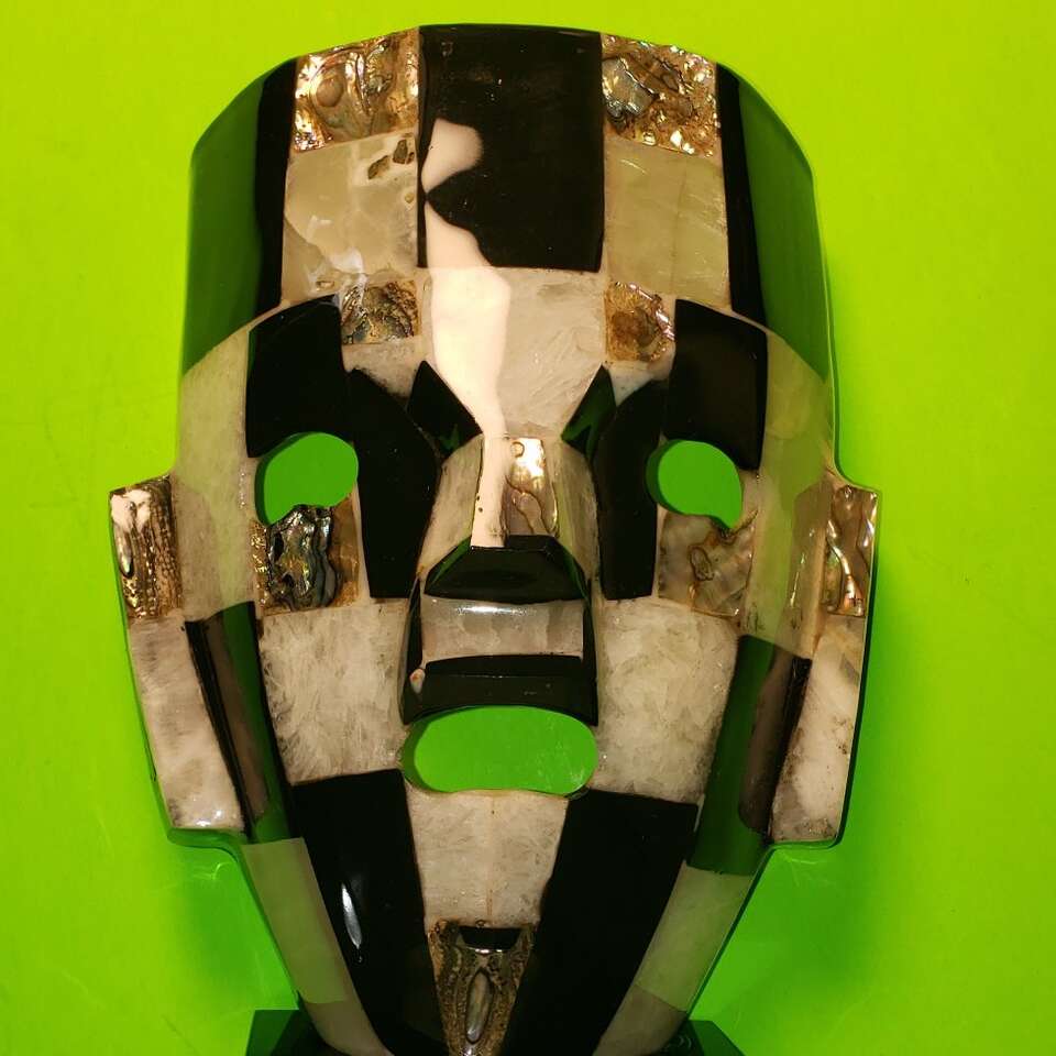 Prehispanic Mask, Marble, Pearl and Onix.