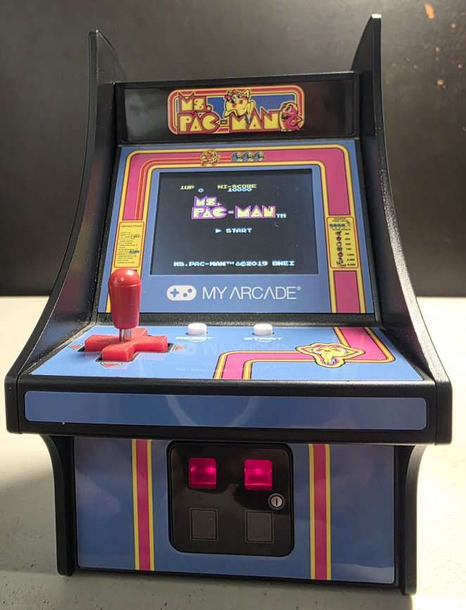 My Arcade Ms. PAC-MAN Pocket Player Size.