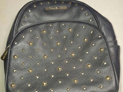 Michael Kors Abbey Backpack Black Leather Studded