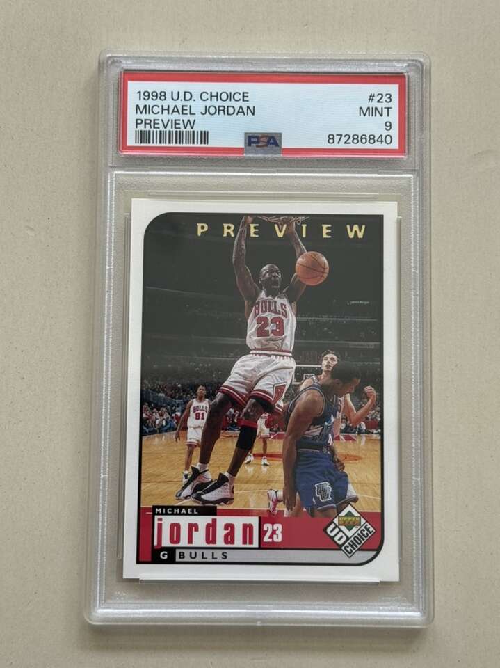 1998 UD Choice Michael Jordan Preview #23 PSA 9