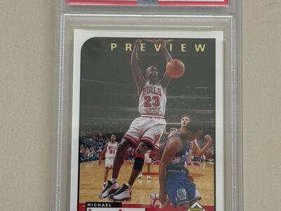 1998 UD Choice Michael Jordan Preview #23 PSA 9