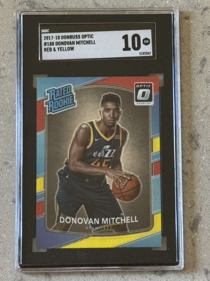 2017 Donruss Optic Red/Yellow Donovan Mitchell SGC