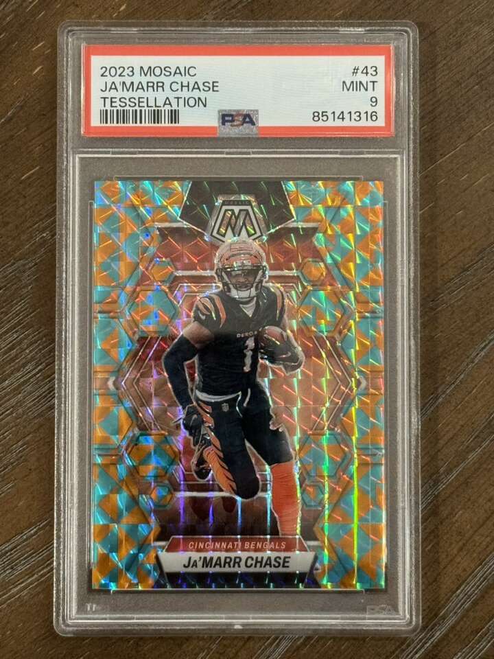 2023 Mosaic Ja’Marr Chase Tessellation /15 PSA 9