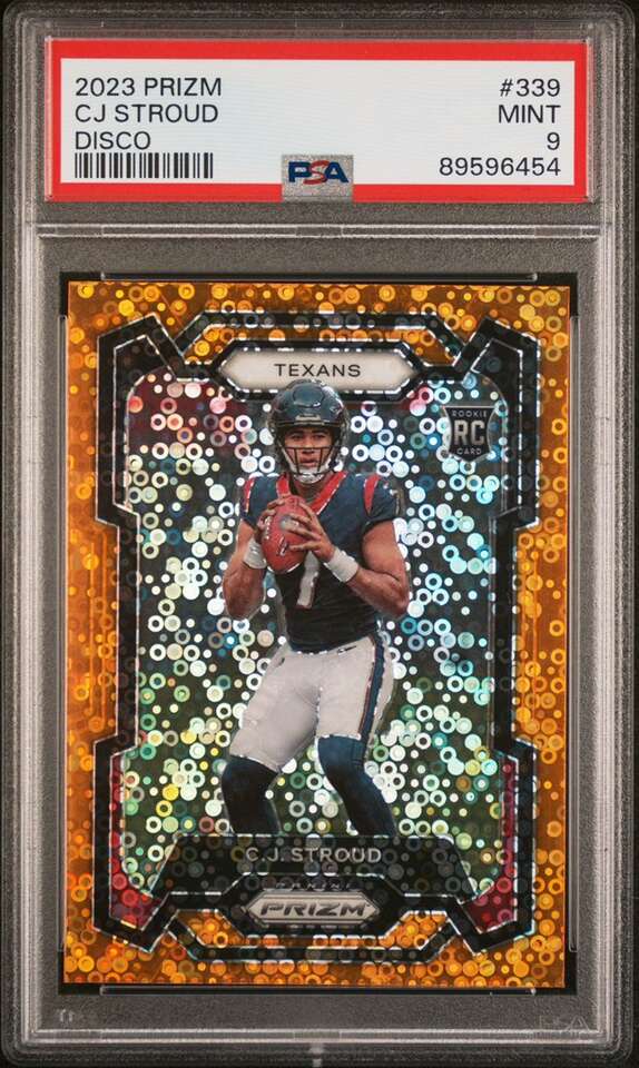 2023 Prizm CJ Stroud Orange Disco Rookie PSA 9