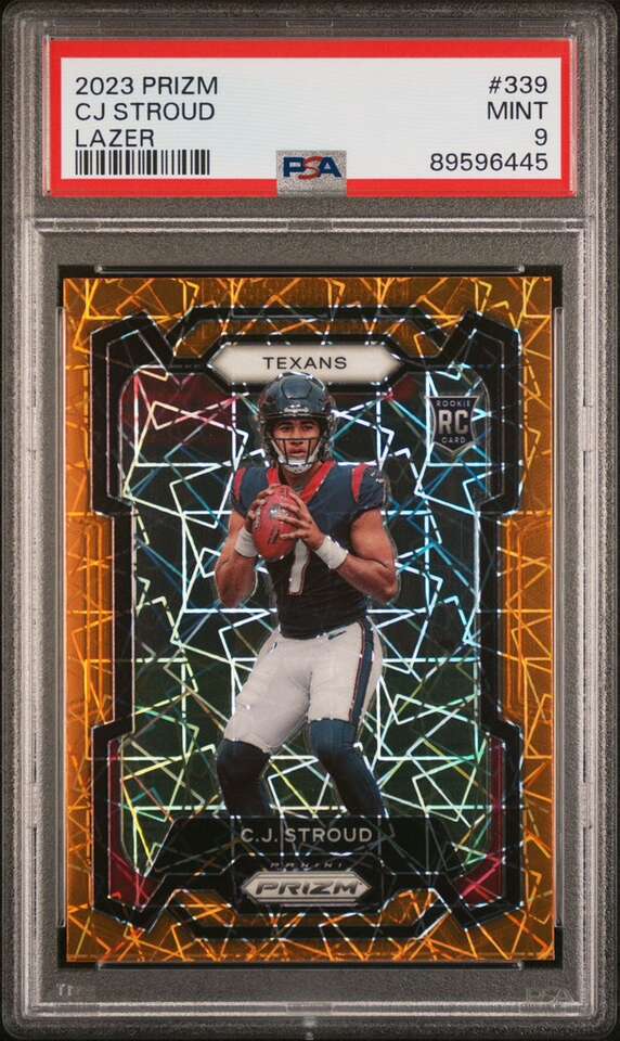 2023 Prizm CJ Stroud Orange Lazer Rookie PSA 9