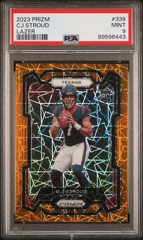 2023 Prizm CJ Stroud Orange Lazer Rookie PSA 9