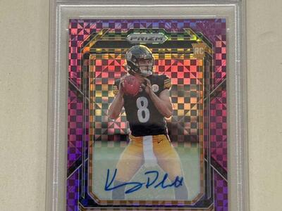 2022 Prizm Kenny Pickett Auto Purple Power PSA 9