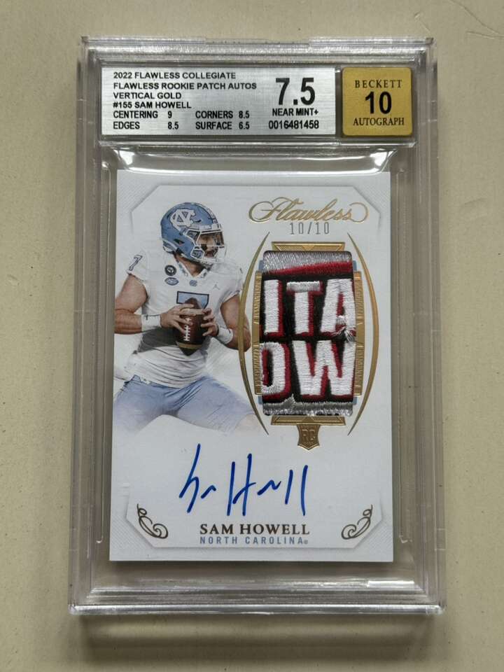 2022 Flawless Collegiate Sam Howell RPA Gold