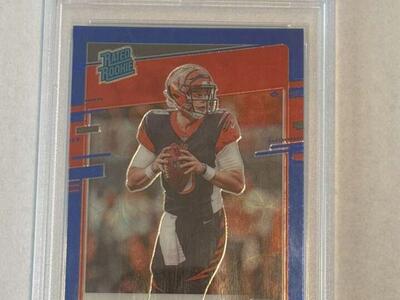 2020 Optic Rated Rookie Joe Burrow Blue ScopePSA9