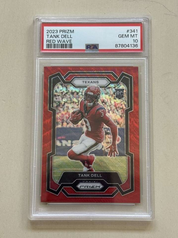 2023 Prizm Tank Dell Red Wave /149 #341 PSA 10