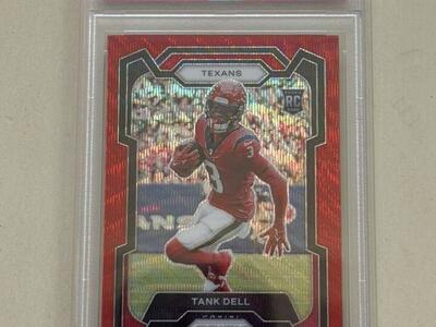 2023 Prizm Tank Dell Red Wave /149 #341 PSA 10