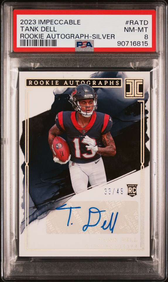 2023 Impeccable Tank Dell  Rookie Auto Silver Psa8