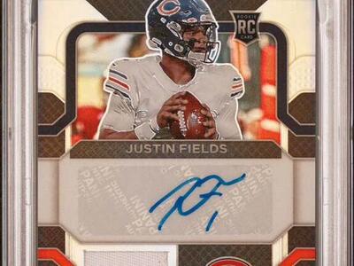 2021 Prizm Justin Fields RPA Rookie Auto PSA 9