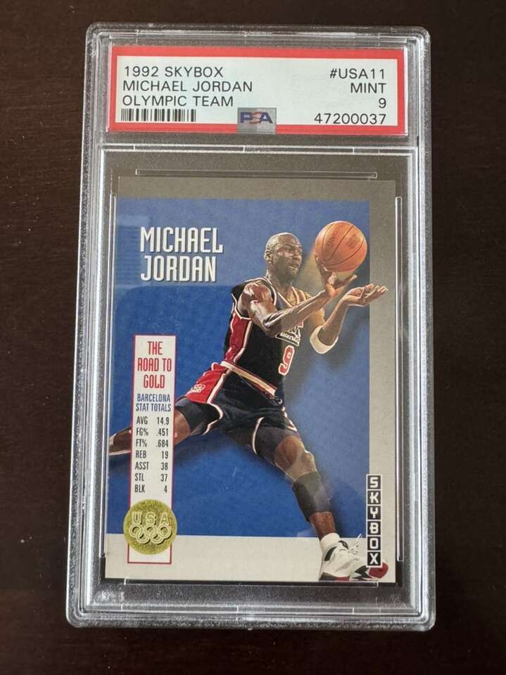 1992 Skybox Michael Jordan Olympic Team PSA 9