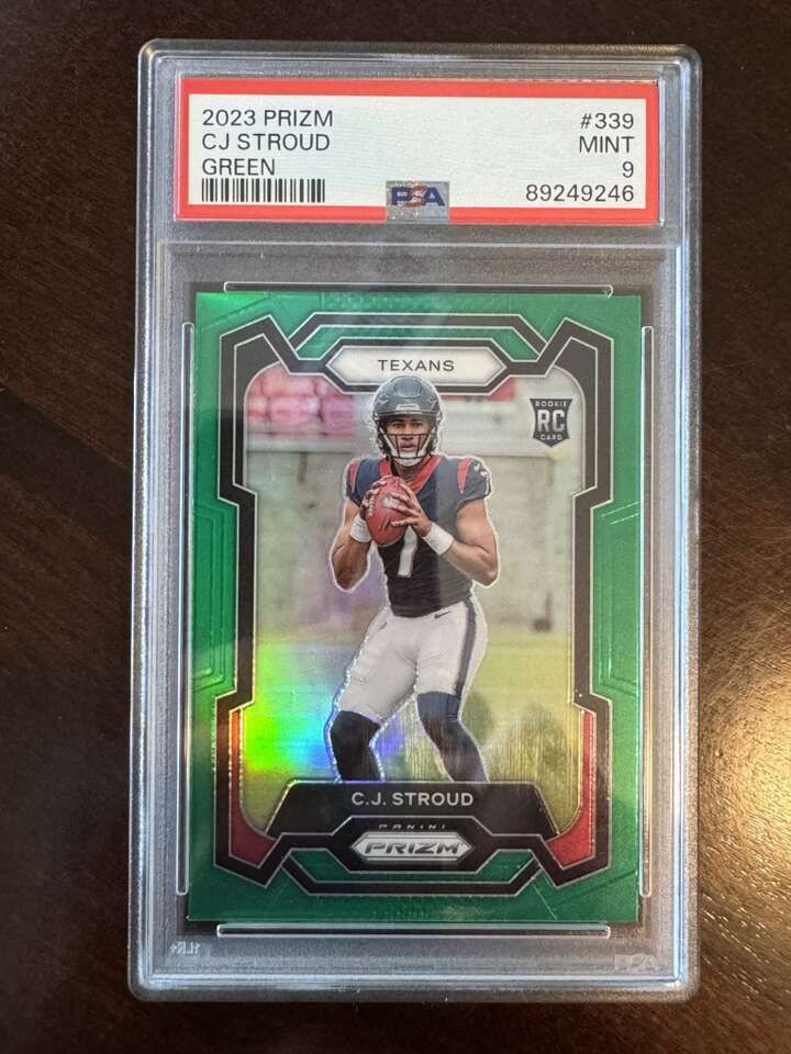 2023 Prizm CJ Stroud Green Rookie #339 PSA 9