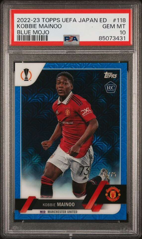2022 Topps UEFA Japan Ed Kobbie Mainoo Blue Mojo
