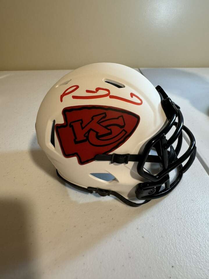 Patrick Mahomes Autograph Mini Helmet
