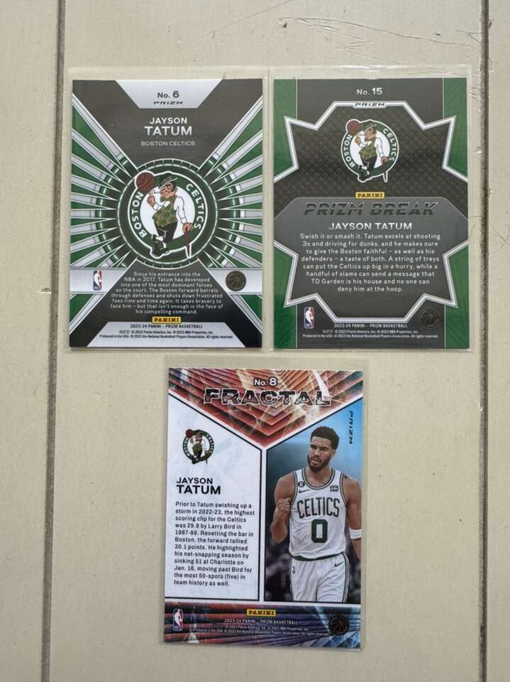 2023 Jason Tatum Lot of 3 Prizm