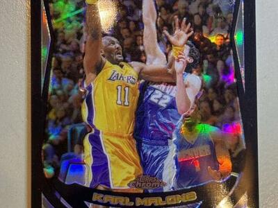 2005 Topps Chrome Karl Malone Black Refractor /500