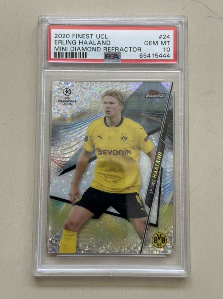 2020 Topps Finest Erling Haaland Refrac /125 PSA10