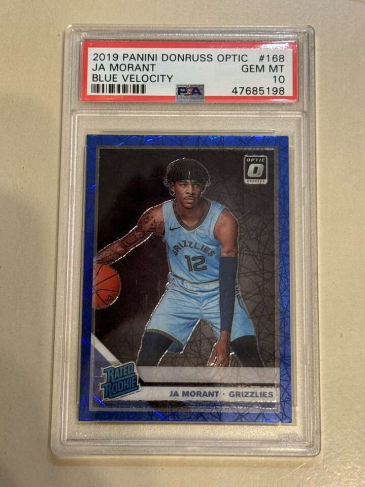 2019 Donruss Optic Ja Morant Blue Velocity PSA 10