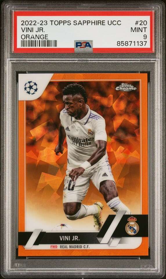 2022 Topps Sapphire UCC Vinicius Jr Orange PSA 9