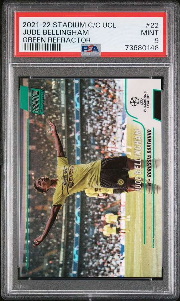 2021 Topps Stadium CC Jude Bellingham Green PSA9