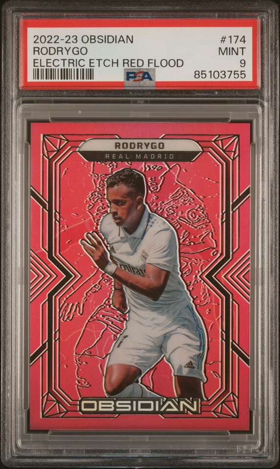 2022 Rodrygo Obsidian Electric Etch Red Flood PSA9
