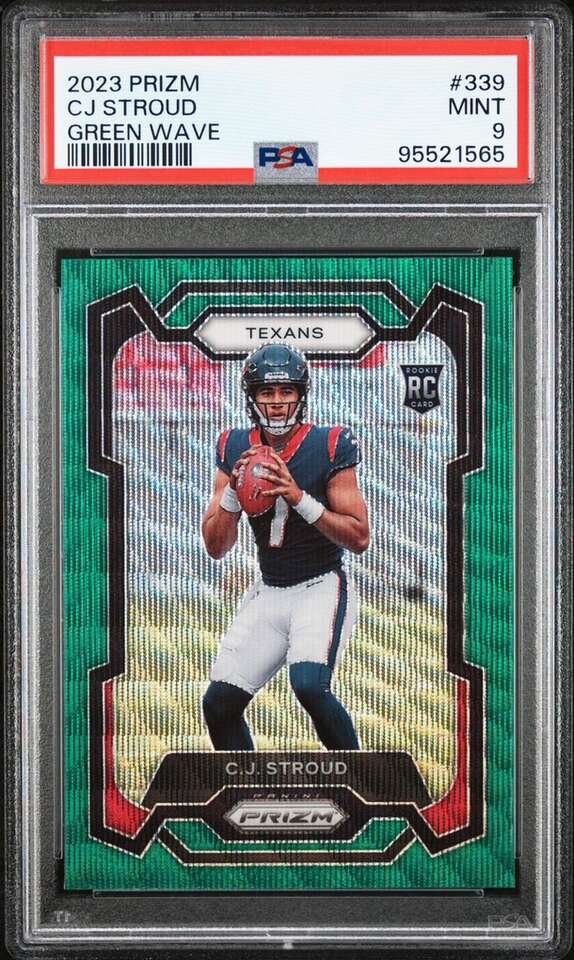 2023 Prizm CJ Stroud Green Wave #339 PSA 9