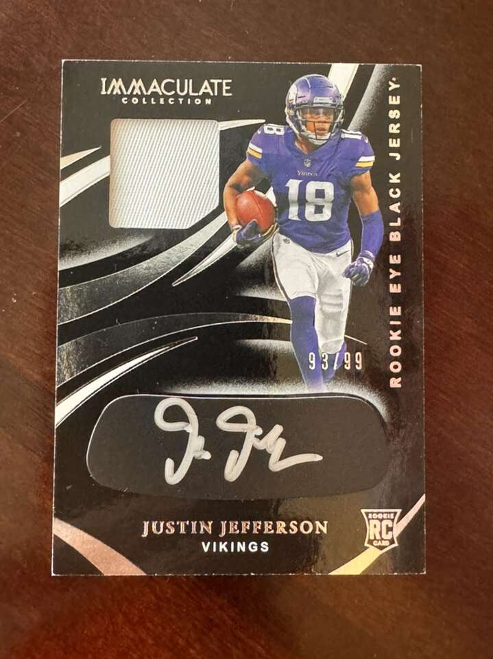 2020 Immaculate Eye Black Jersey Justin Jefferson