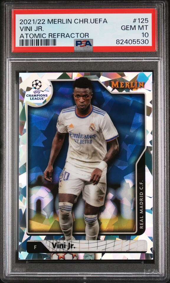 2021 Merlin Chrome UEFA Vini Jr Atomic Ref /250