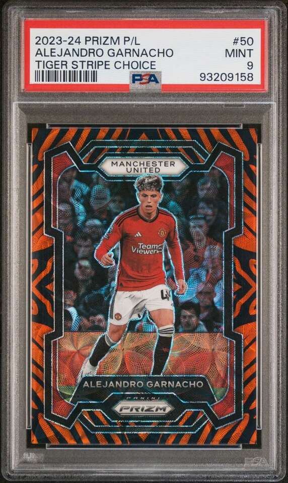 2023 Alejandro Garnacho Tiger Stripe Choice PSA 9
