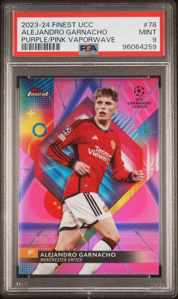 2023 Topps Finest UCC Alejandro Garnacho /3 PSA9