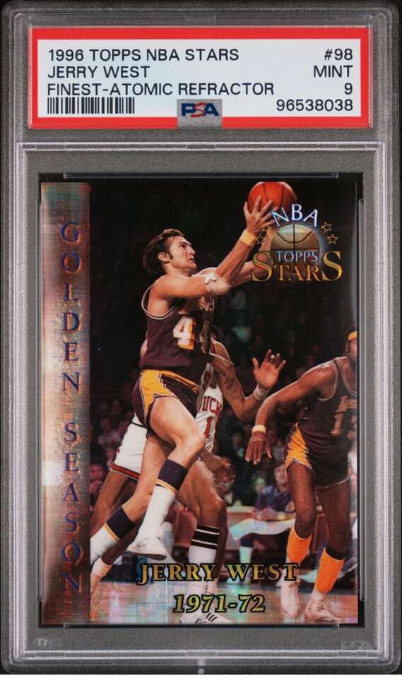 1996 Jerry West Topps NBA Stars Atomic Refractor