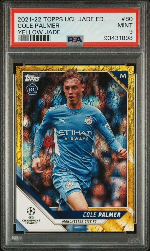2021 Topps Cole Palmer Yellow Jade Rookie PSA 9